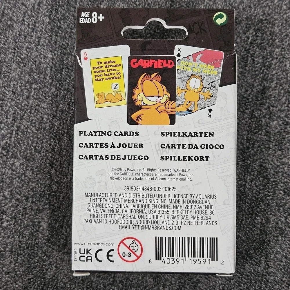 AQUARIUS Garfield Playing Cards - Garfield Themed Deck of Cards Nickelodeon